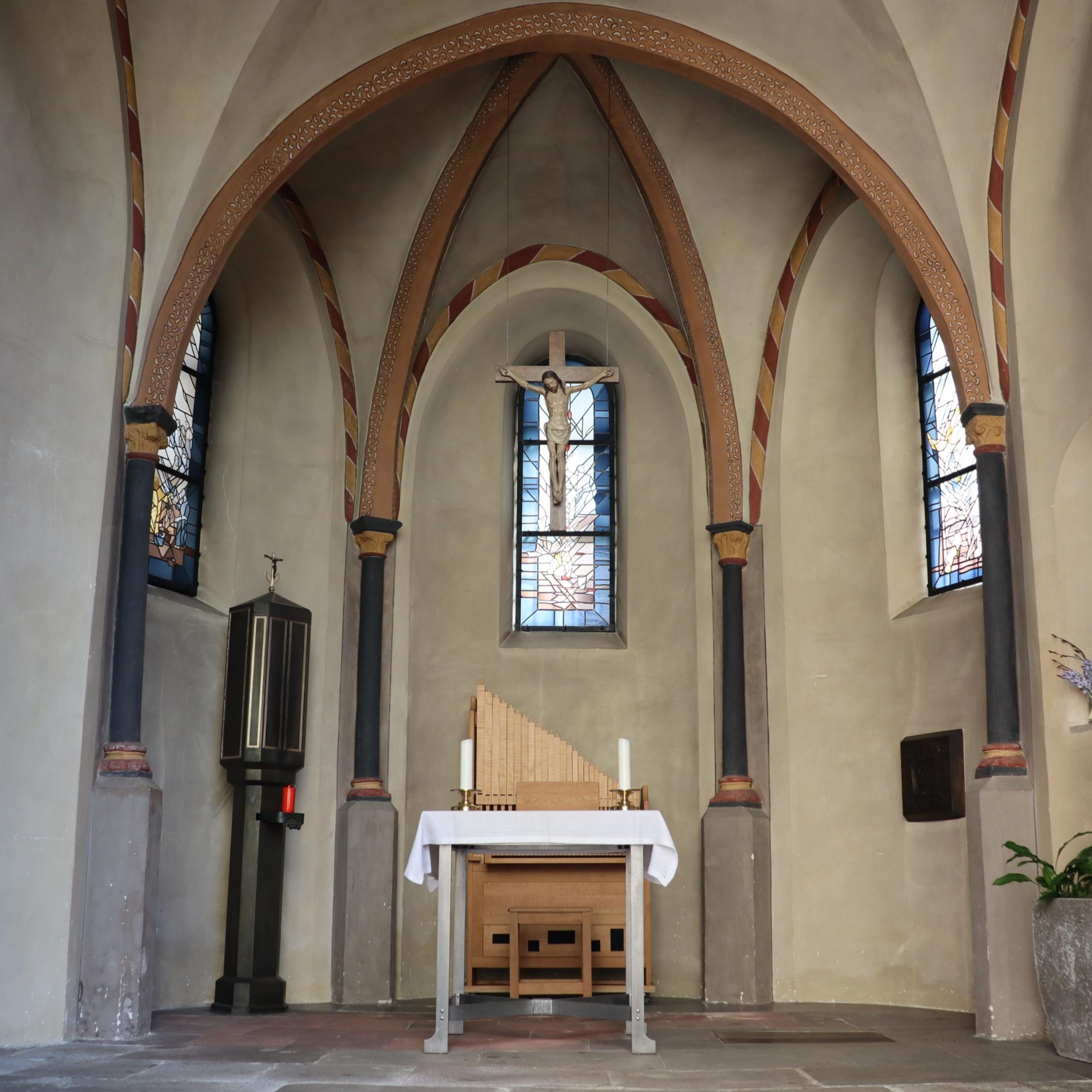 Der Chorraum der alten Kirche, das sogenannte 'Chörchen'