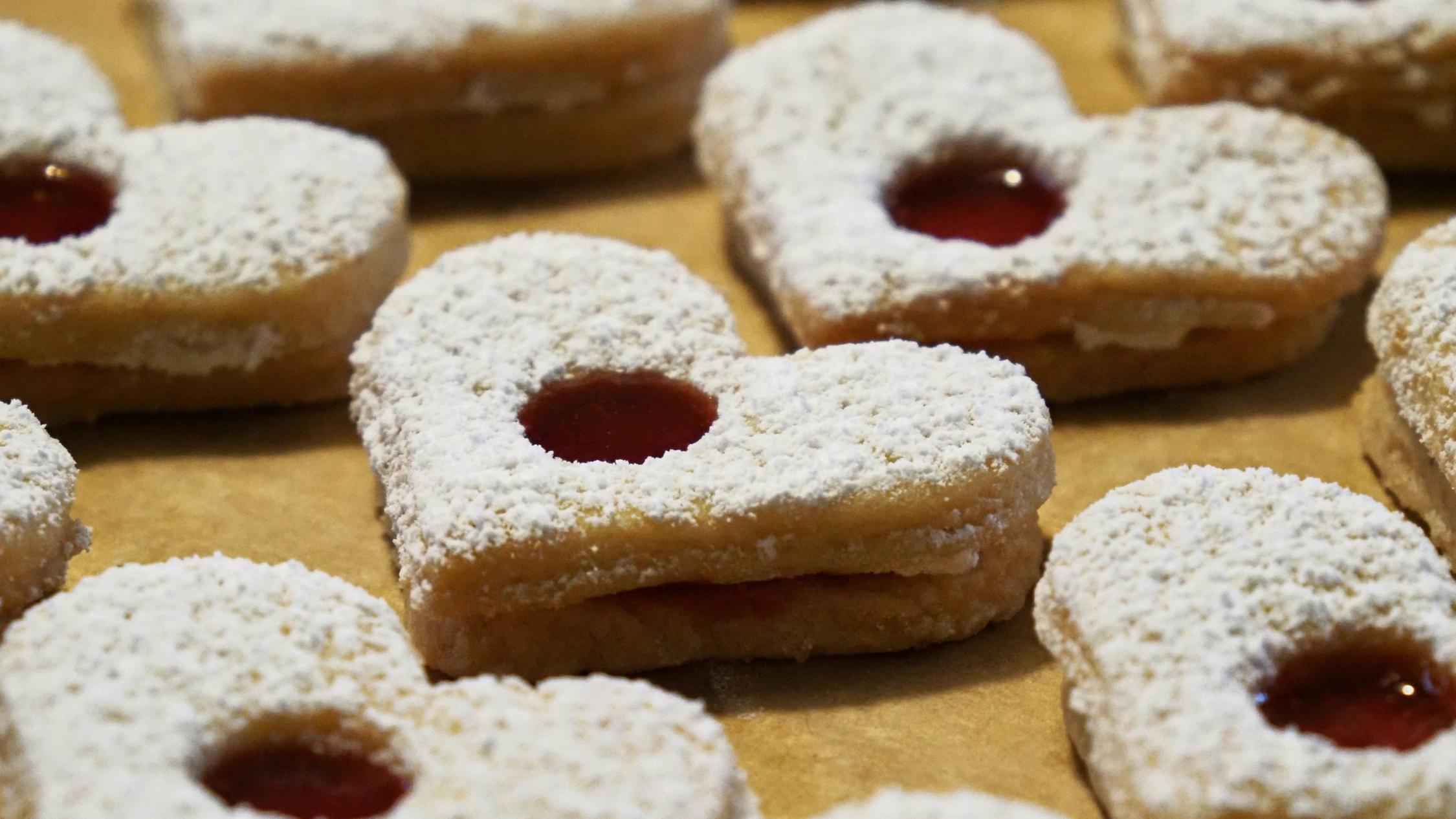 Plätzchen in Herzform