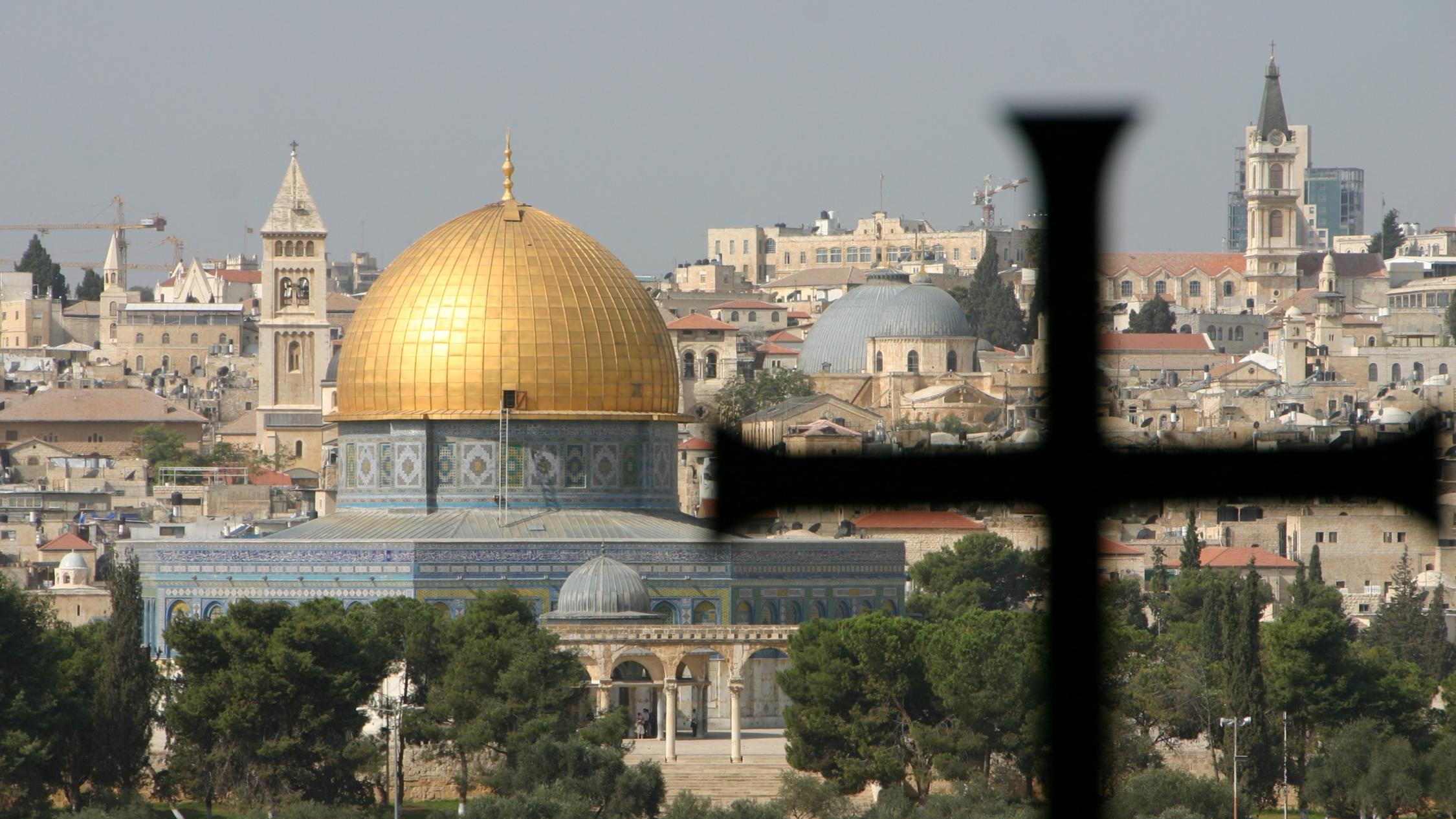 Blick von der Kirche 'Dominus flevit' in Jerusalem