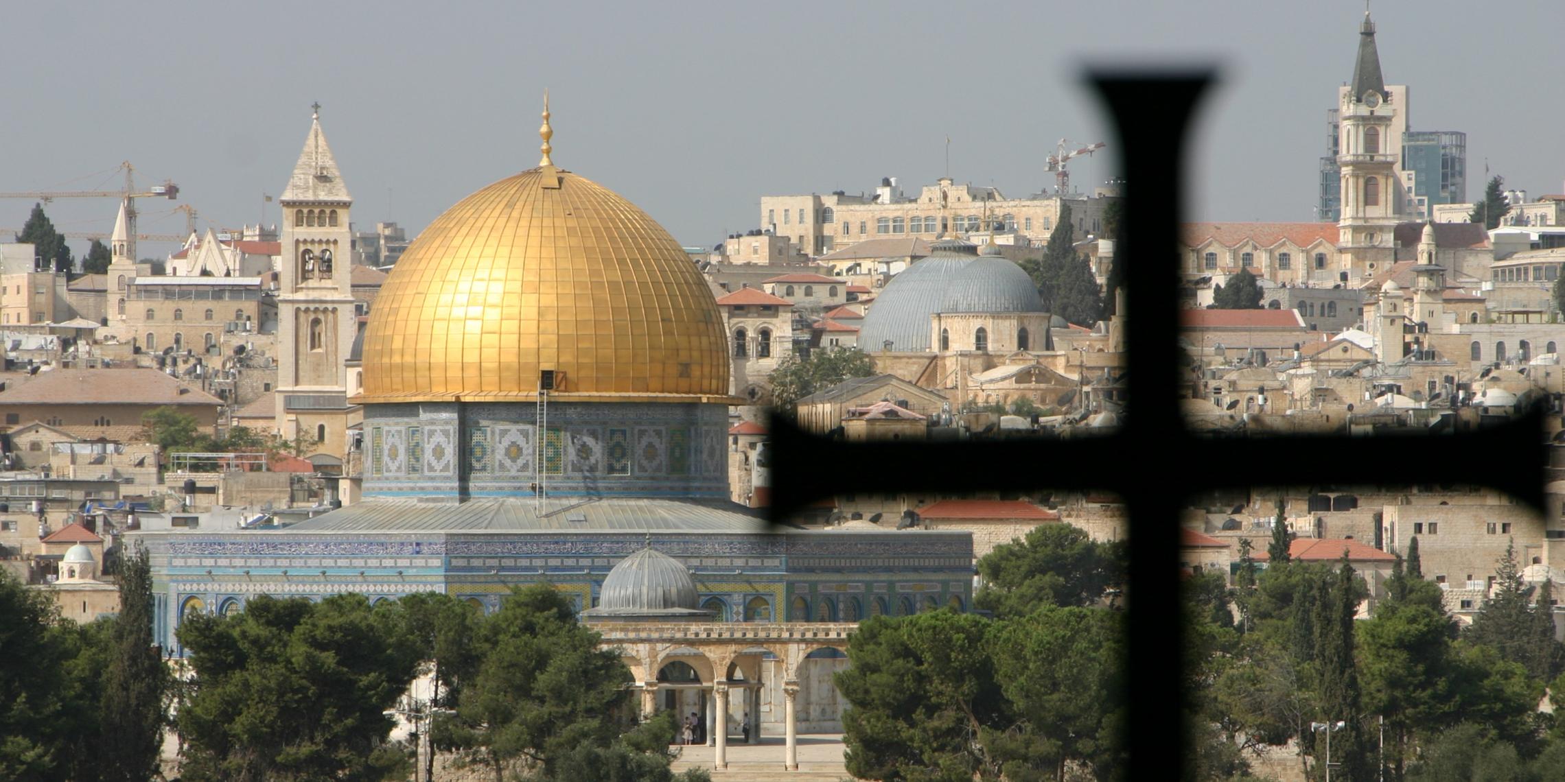 Blick von der Kirche 'Dominus flevit' in Jerusalem