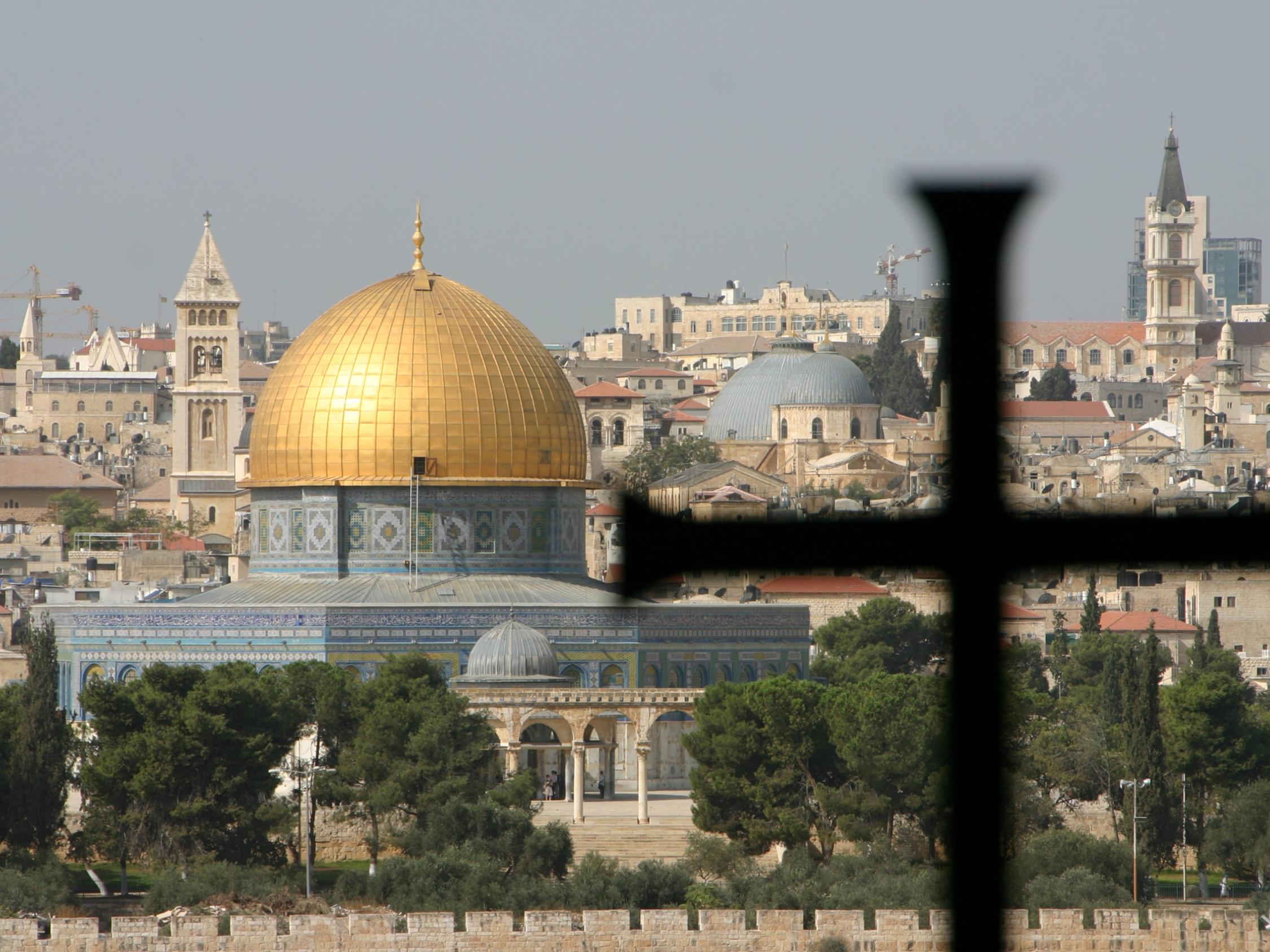 Blick von der Kirche 'Dominus flevit' in Jerusalem