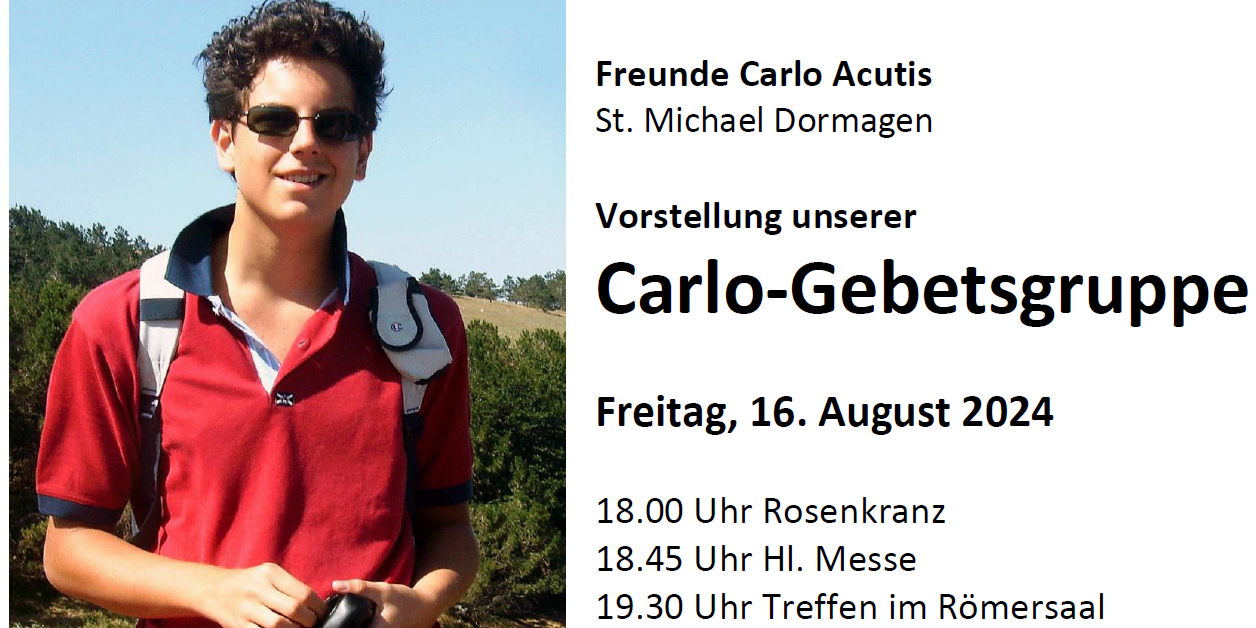Vorstellung der Carlo-Gebetsgruppe am 16.08.2024