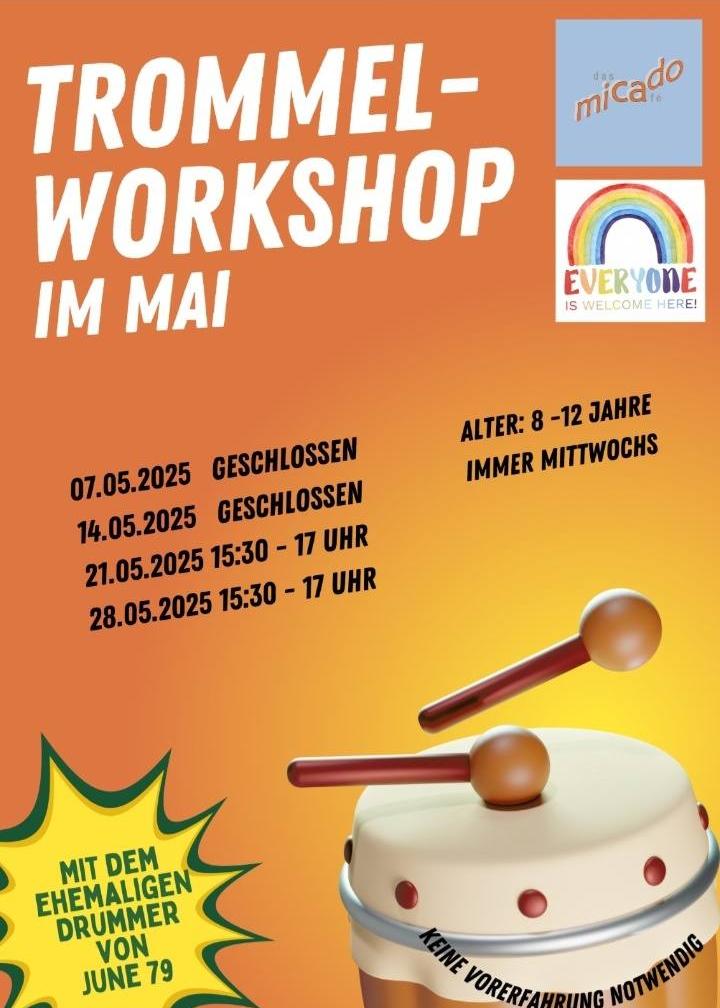Trommel-Workshop im micado - das Café