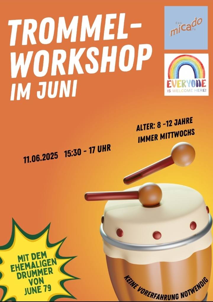 Trommel-Workshop im micado - das Café