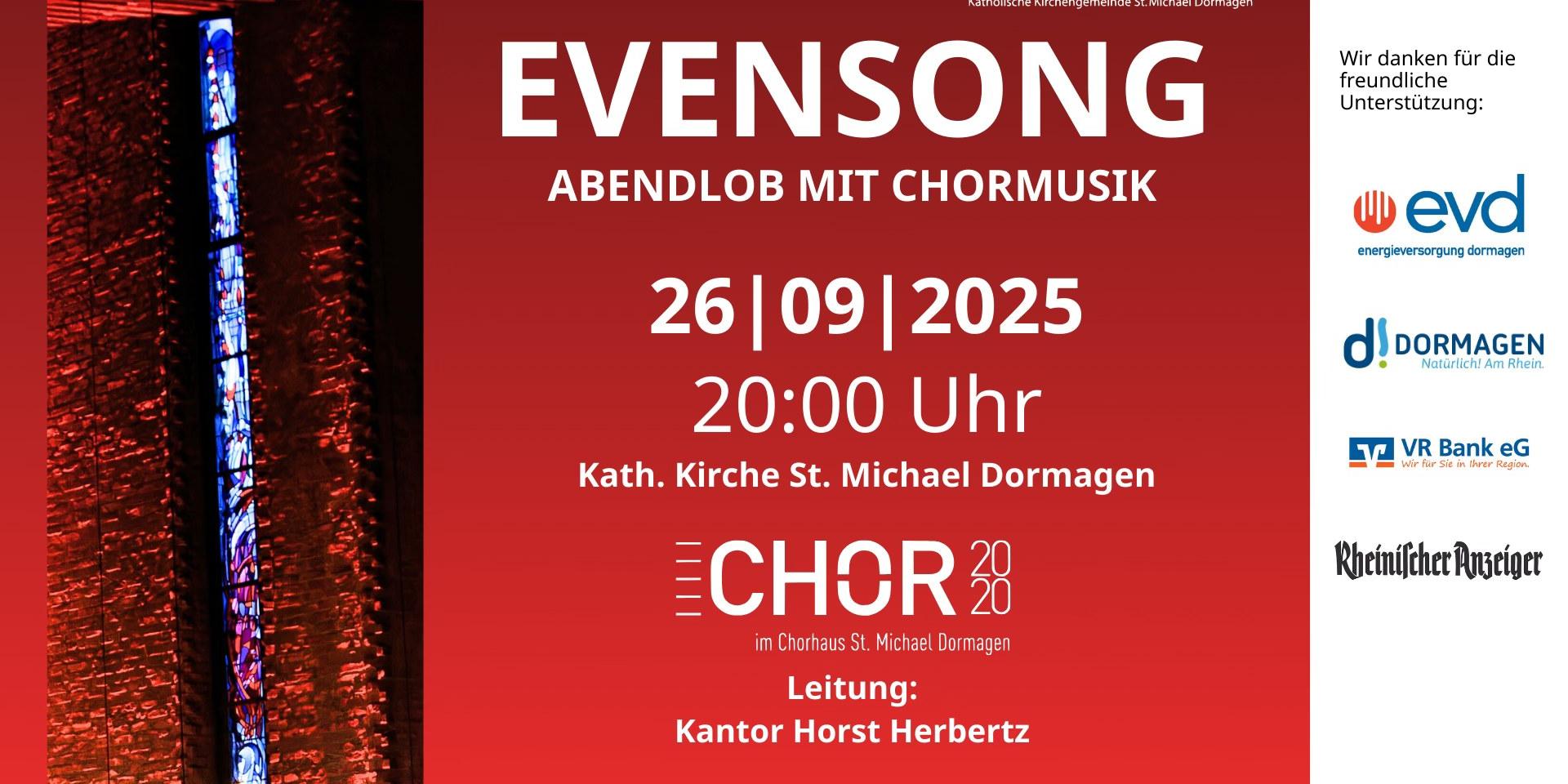 Evensong am 26.09.2025 mit Chor2020