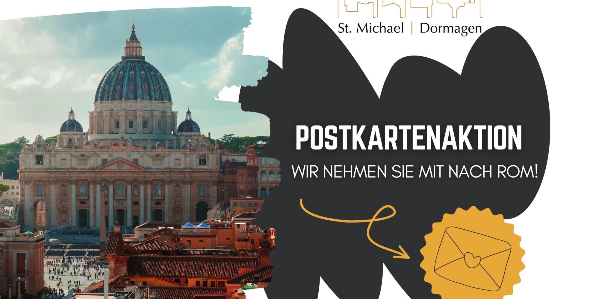 Flyer zur Postkartenaktion zur Messdiener Romwallfahrt