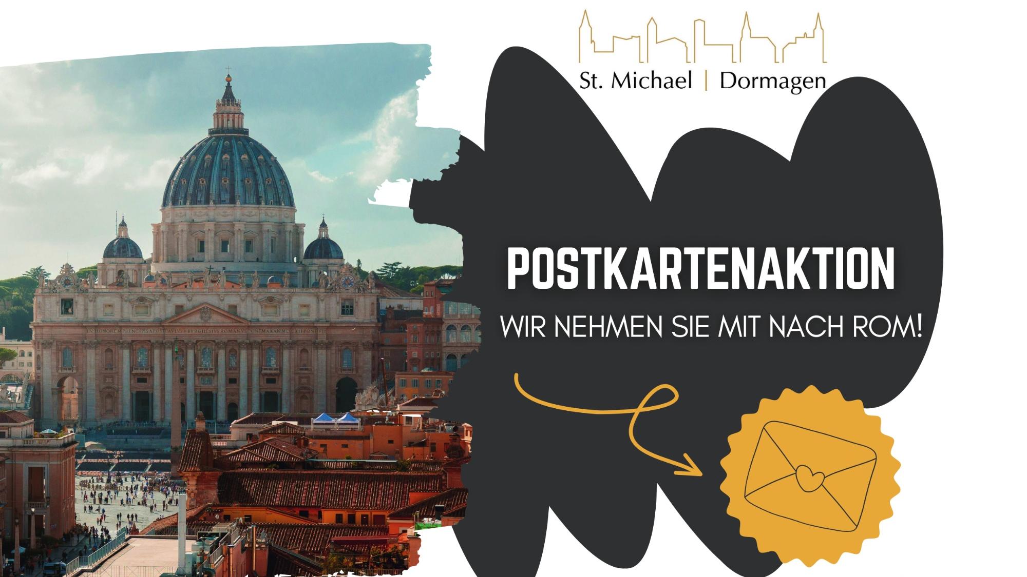 Flyer zur Postkartenaktion zur Messdiener Romwallfahrt