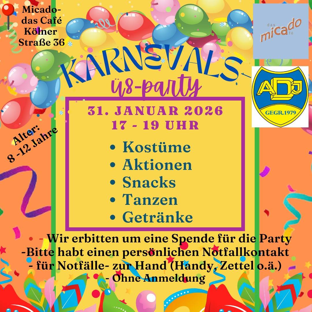 Karnevals Ü8 Party im Micado - das Café