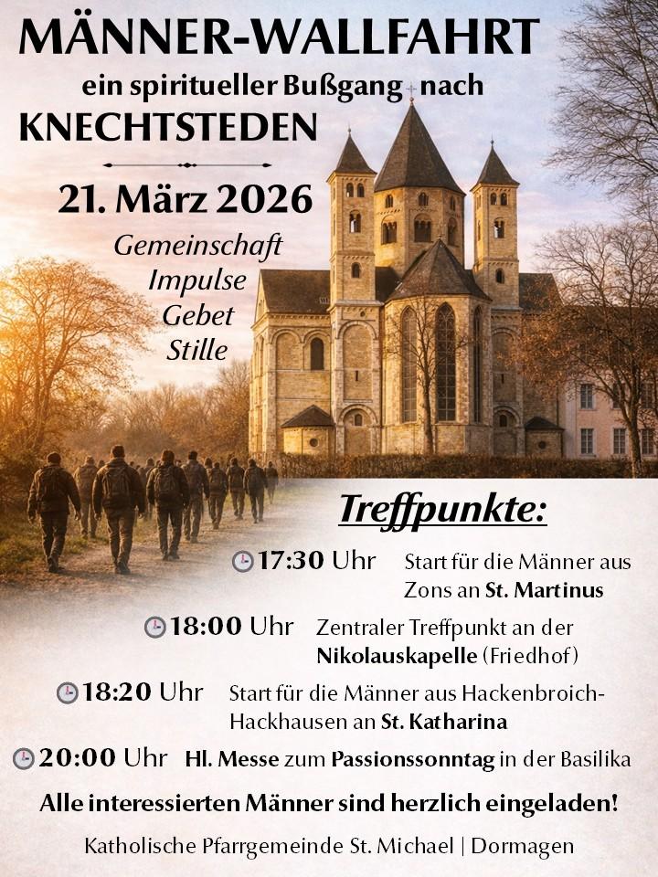 Männerwallfahrt nach Knechtsteden am 21.03.2026