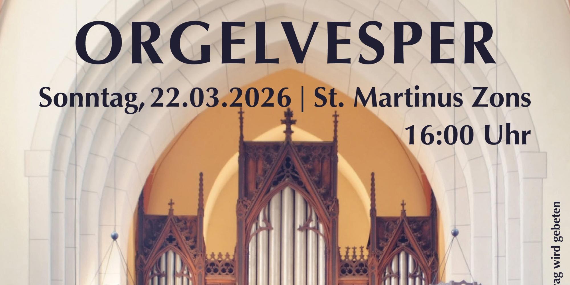 Orgelvesper am 22.03.2026
