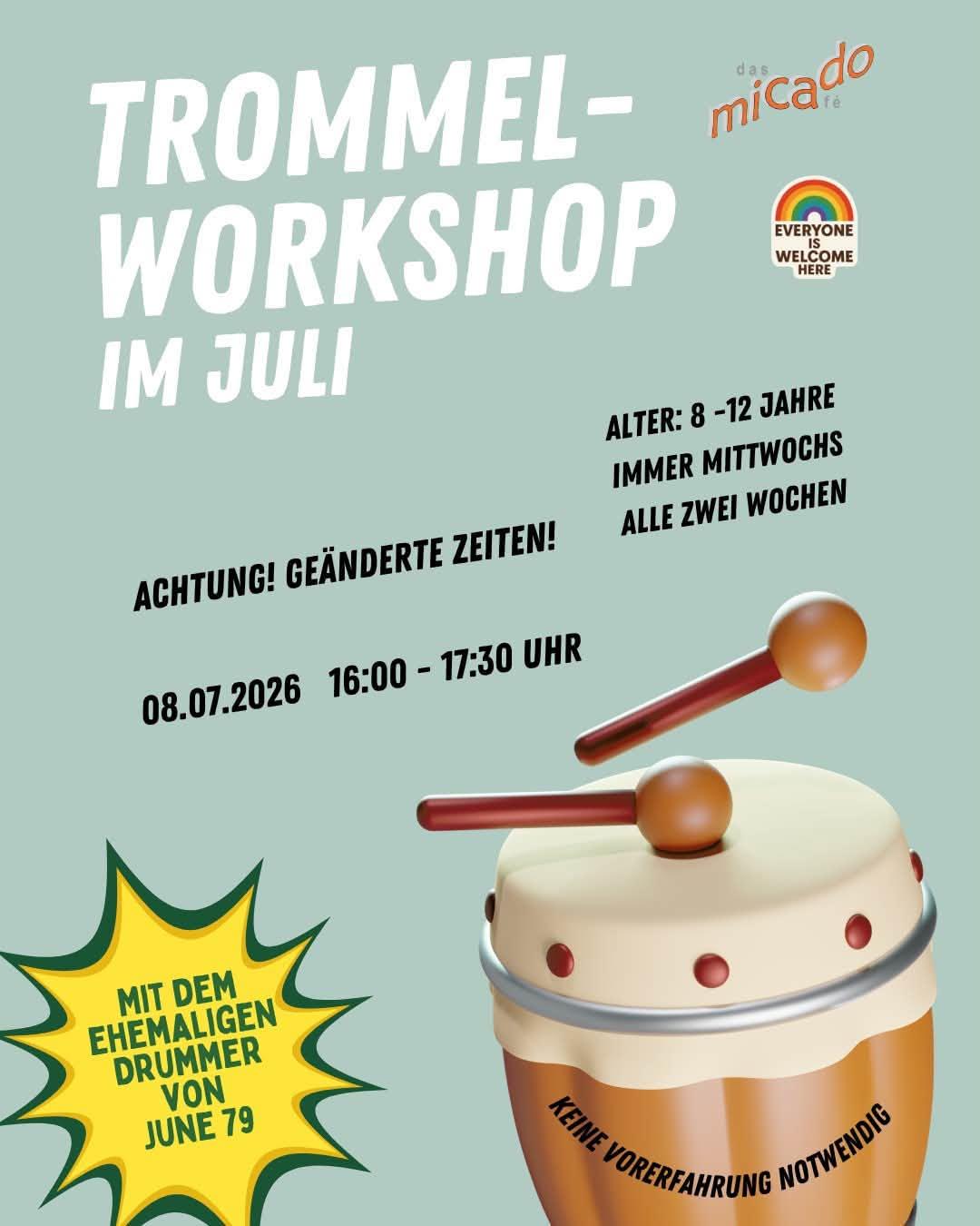 Trommel-Workshop im micado - das Café