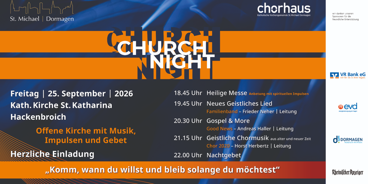 ChurchNight am 25.09.2026 in St. Katharina