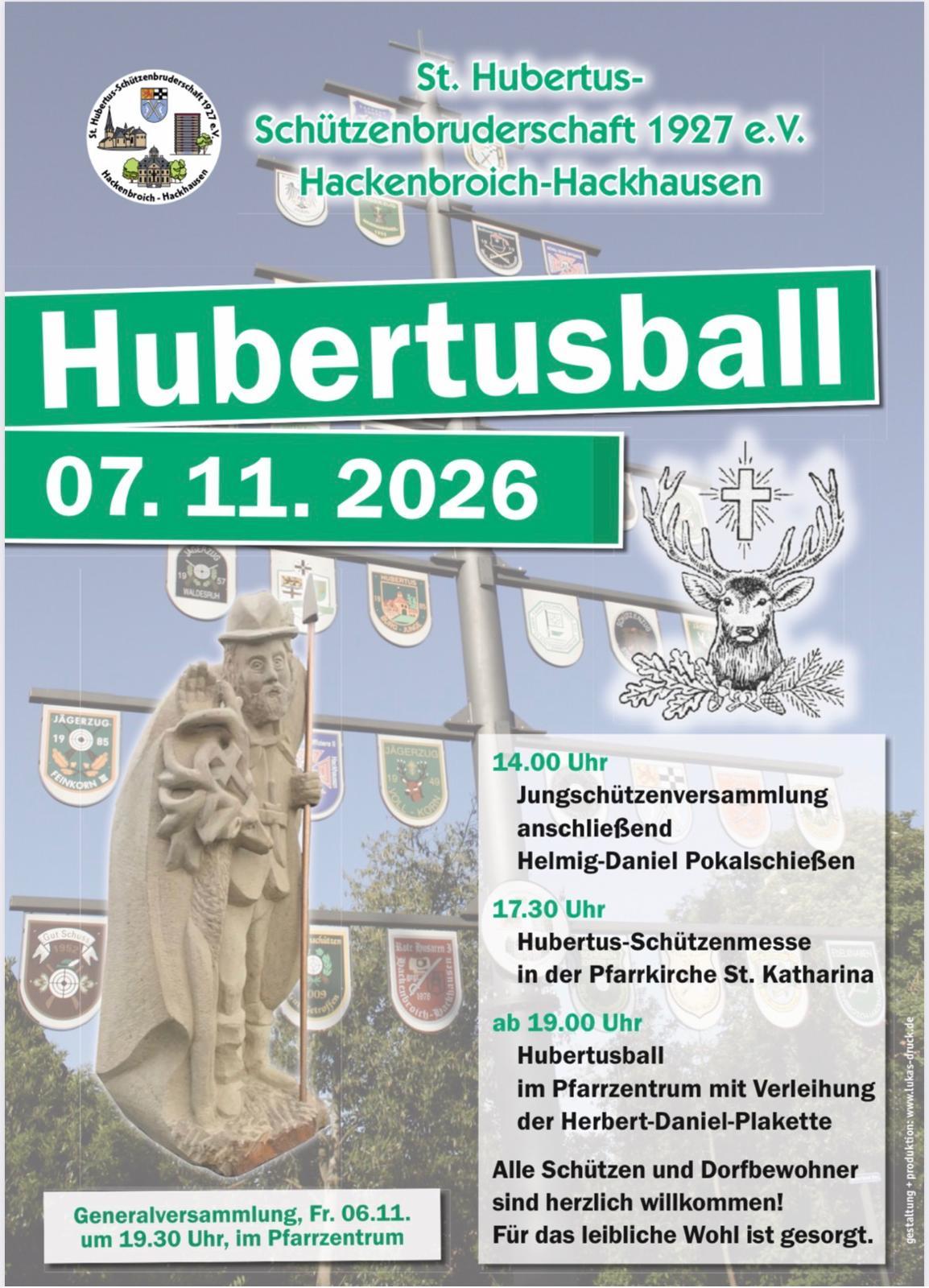 Hubertusball am 07.11.2026