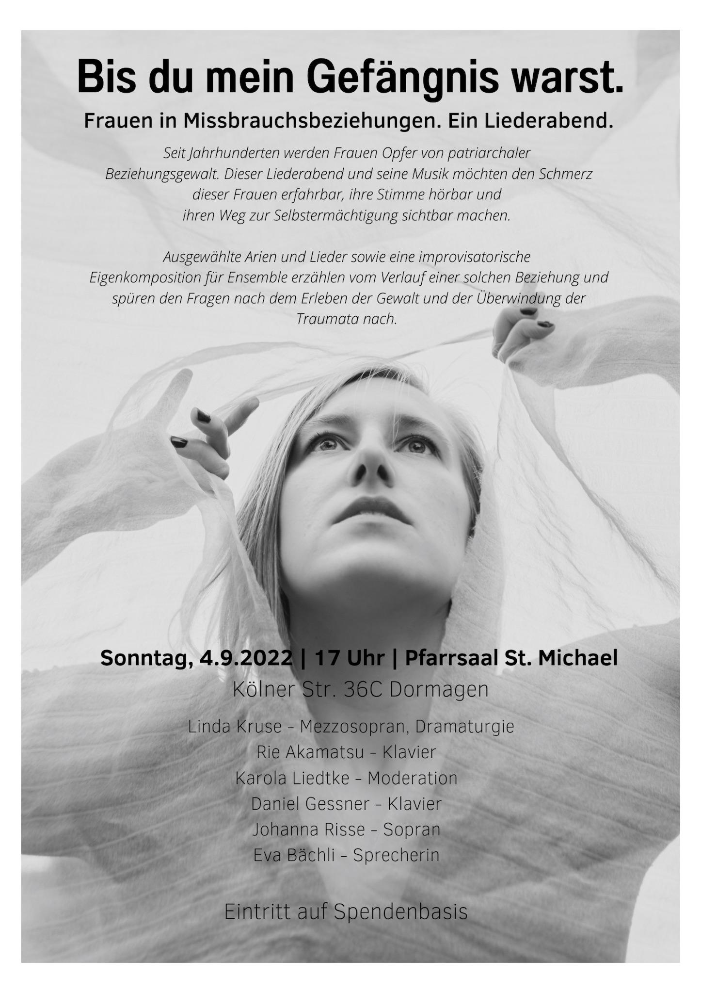 Flyer für Konzert am 4.9.2022