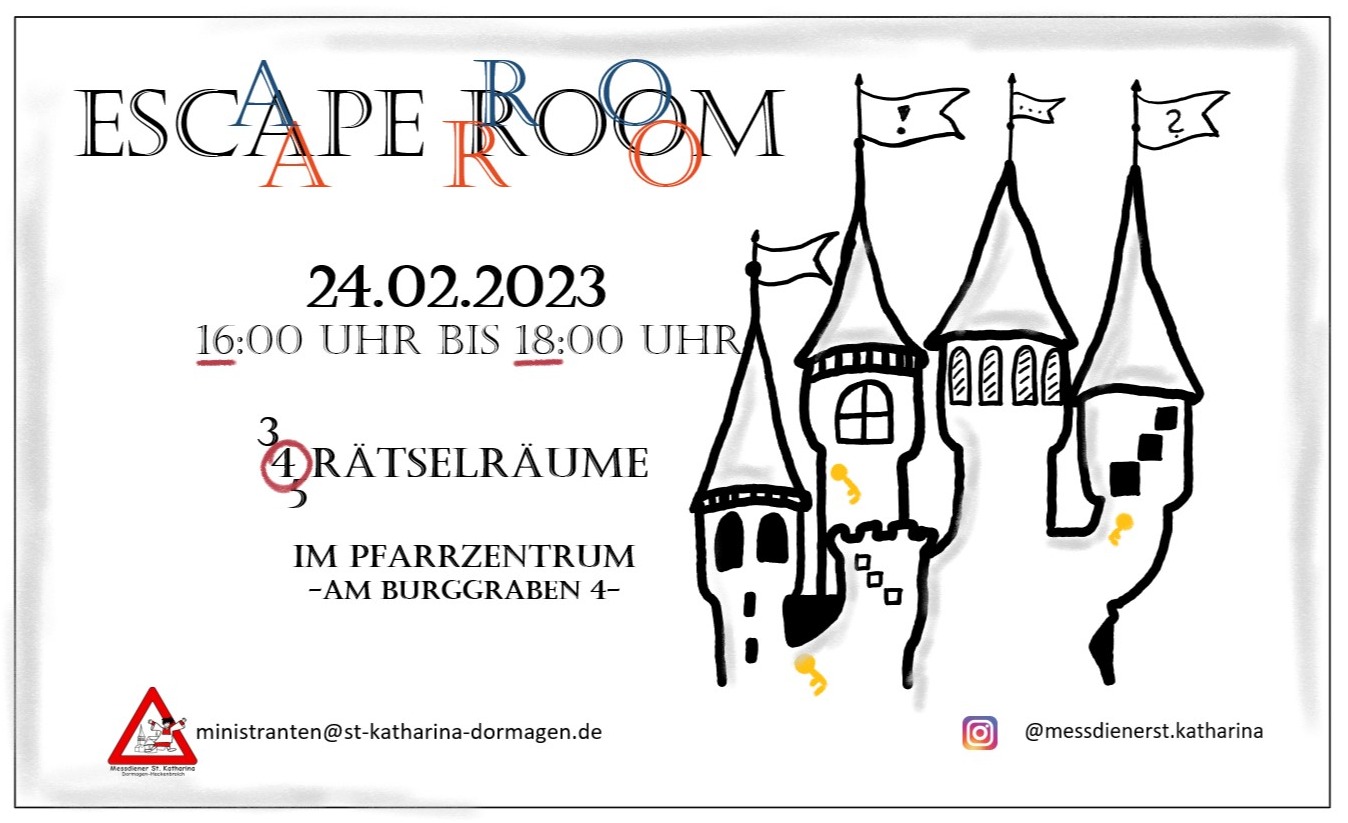 Einladung Escape-Room 24.02.2023