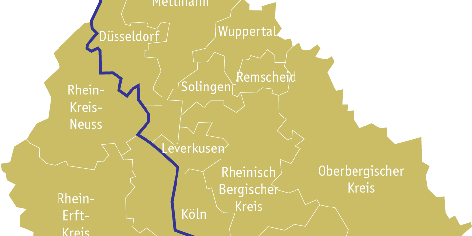 Stadt- und Kreisdekanate des Erzbistums Köln