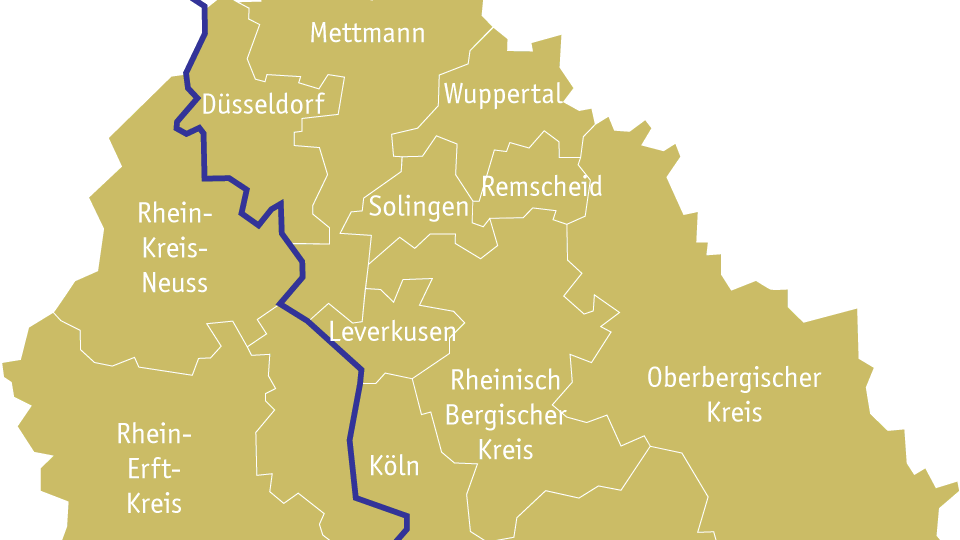 Stadt- und Kreisdekanate des Erzbistums Köln